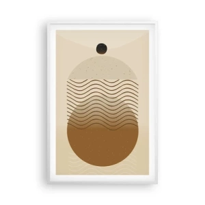 Poster in cornice bianca - Sull'origine delle figure geometriche - 61x91 cm