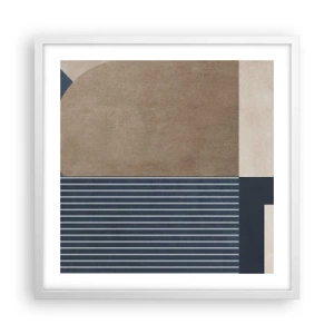 Poster in cornice bianca - Composizione di semplicità e rotondità - 50x50 cm