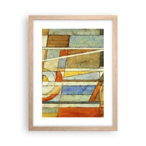 Poster in cornice rovere chiaro - Cubismo in cantiere - 30x40 cm