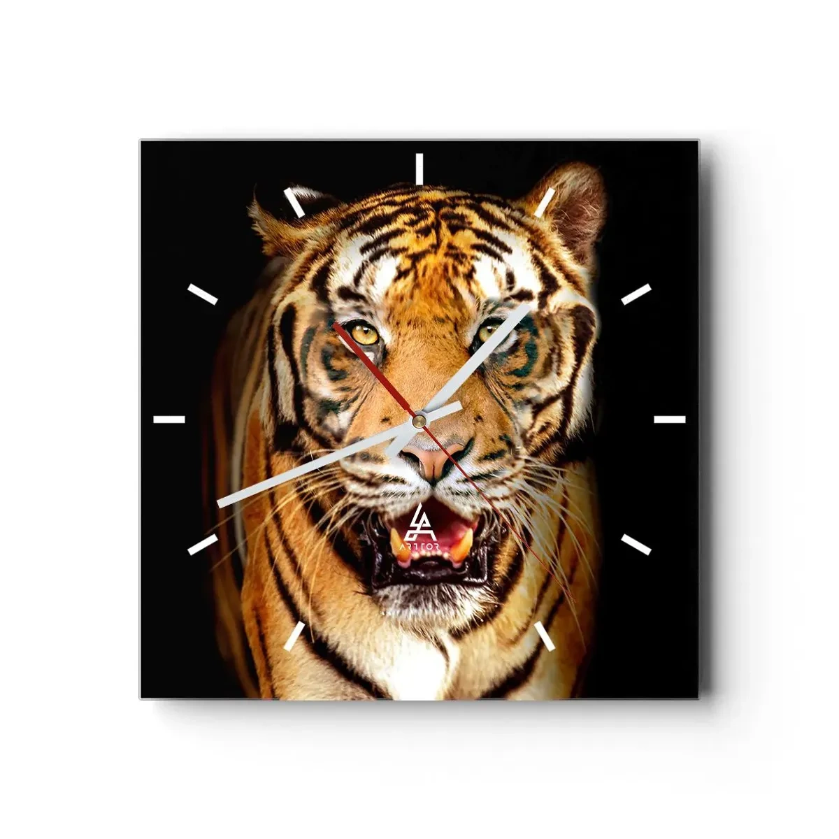 Orologio da parete - Orologio in Vetro - Cuore selvatico - 40x40 cm