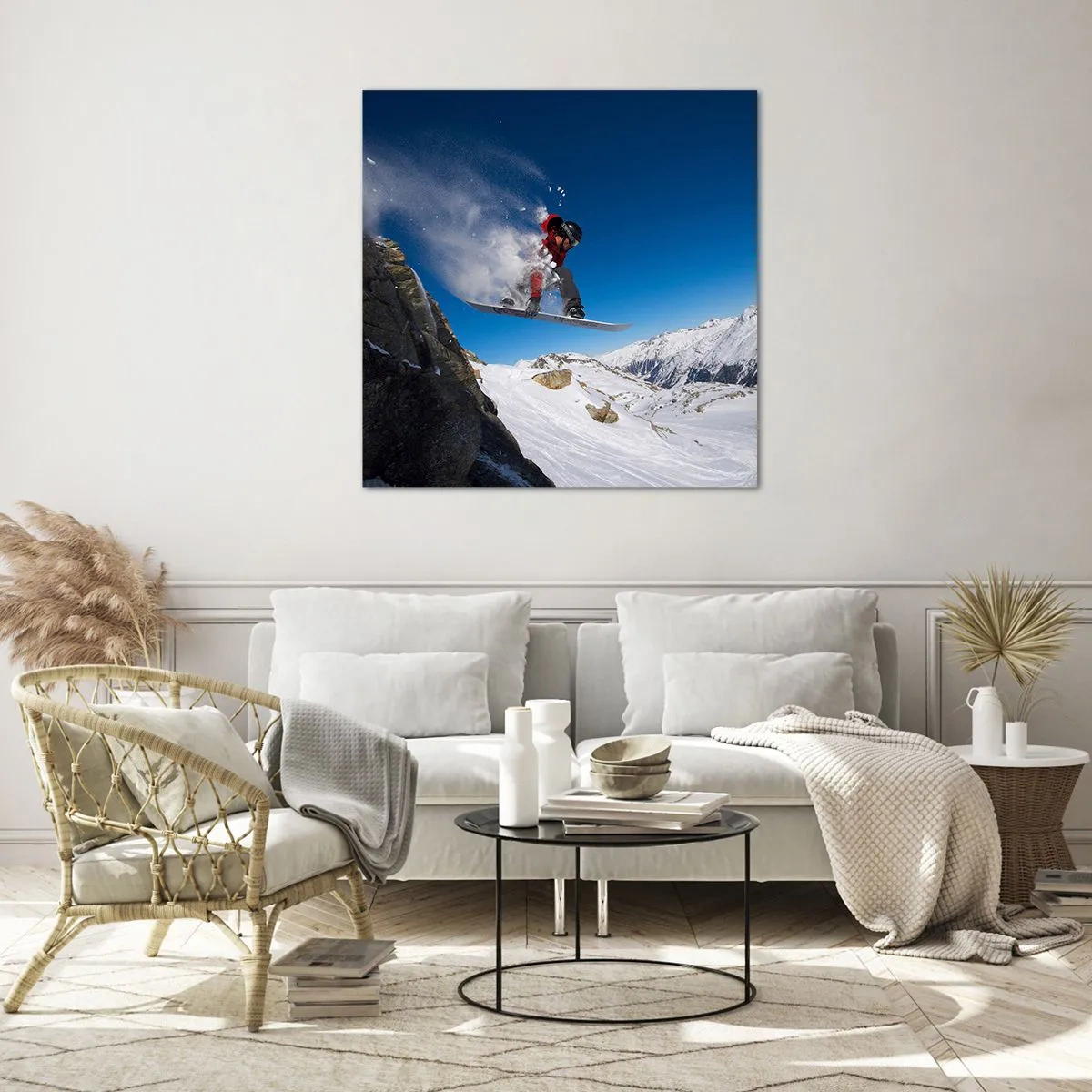 Quadro su vetro - E diventi parte del panorama - 30x30 cm