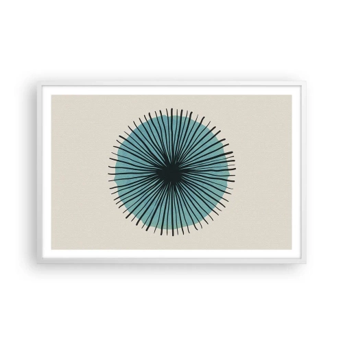 Poster in cornice bianca - Radiosamente nel blu - 91x61 cm