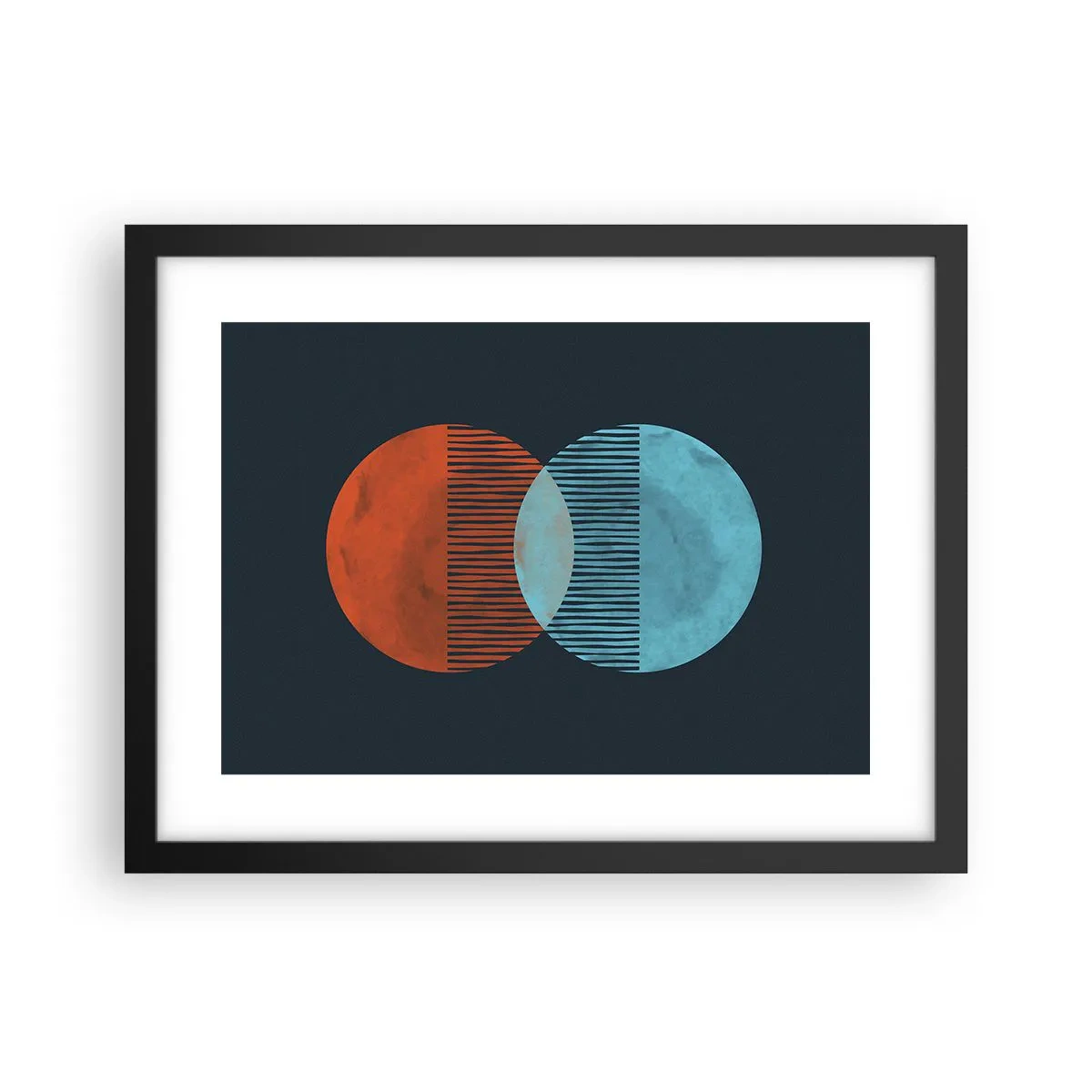 Poster in cornice nera - Fantasia astronomica - 40x30 cm