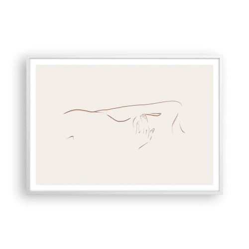 Poster in cornice bianca - La forma del desiderio - 100x70 cm