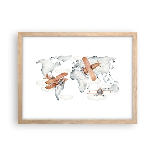 Poster in cornice rovere chiaro - Nello spirito dei pionieri - 40x30 cm