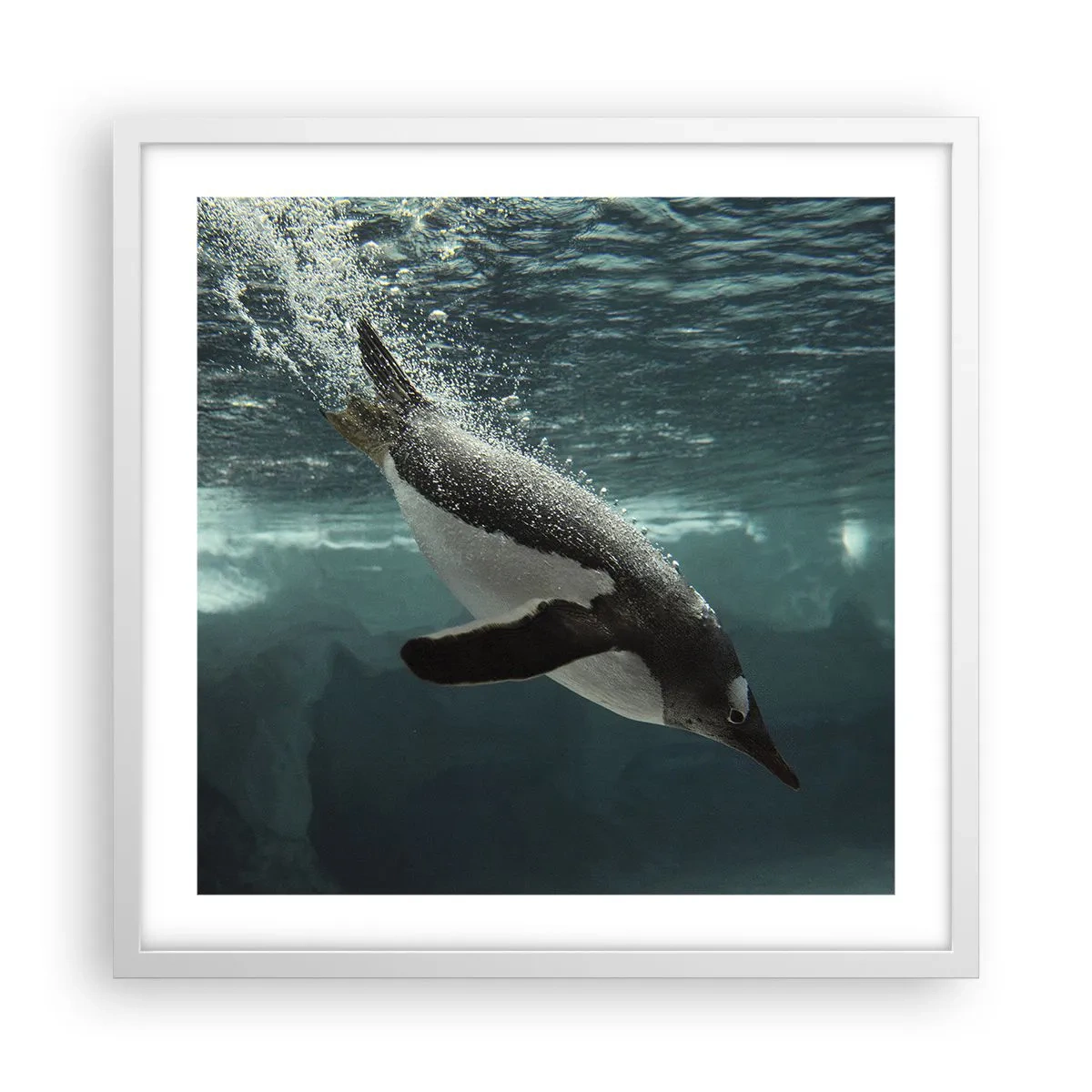 Poster in cornice bianca - Benvenuto nel mio mondo - 50x50 cm