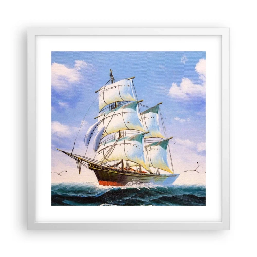 Poster in cornice bianca - Con orgoglio nel vento - 40x40 cm