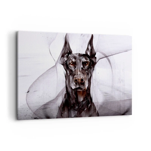 Quadro su tela - Stampe su Tela - Ritratto astratto di un cane in un approccio artistico - 100x70cm - Nobili natali - Decorazione murale moderna per soggiorno e camera da letto ARTTOR
