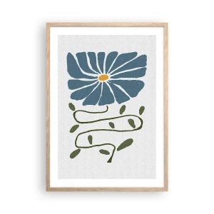Poster in cornice rovere chiaro - Il ramo del fiore - 50x70 cm