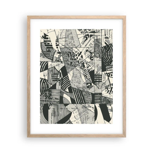 Poster in cornice rovere chiaro - Dinamica della contemporaneità - 40x50 cm