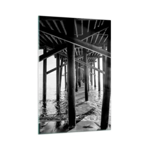 Quadro su vetro - Nascondiglio in spiaggia - 70x100 cm