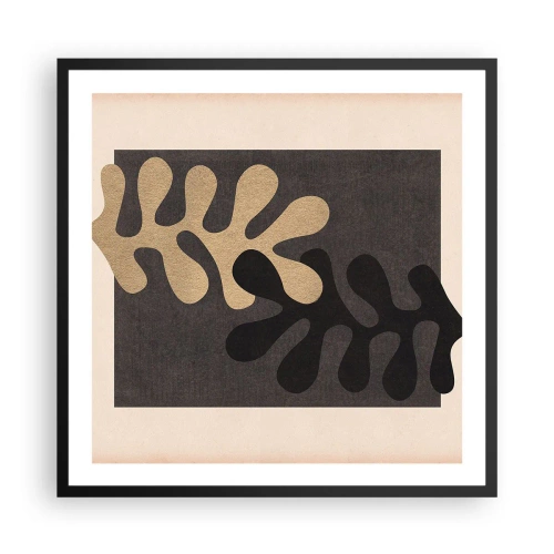 Poster in cornice nera - Assenza e completamento - 60x60 cm