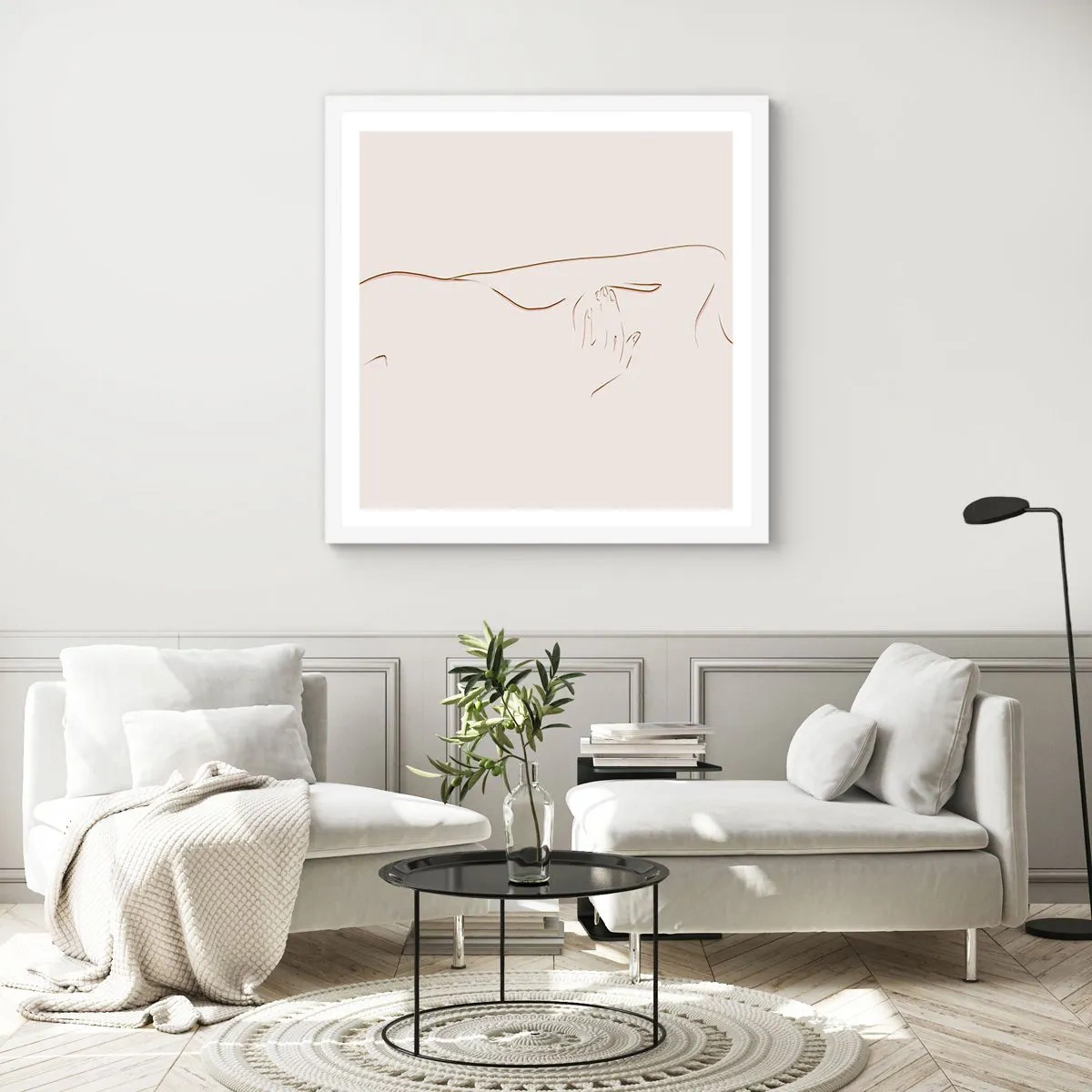 Poster in cornice bianca - La forma del desiderio - 40x40 cm