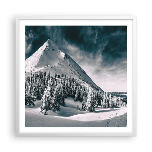 Poster in cornice bianca - Il paese della neve e del ghiaccio - 60x60 cm