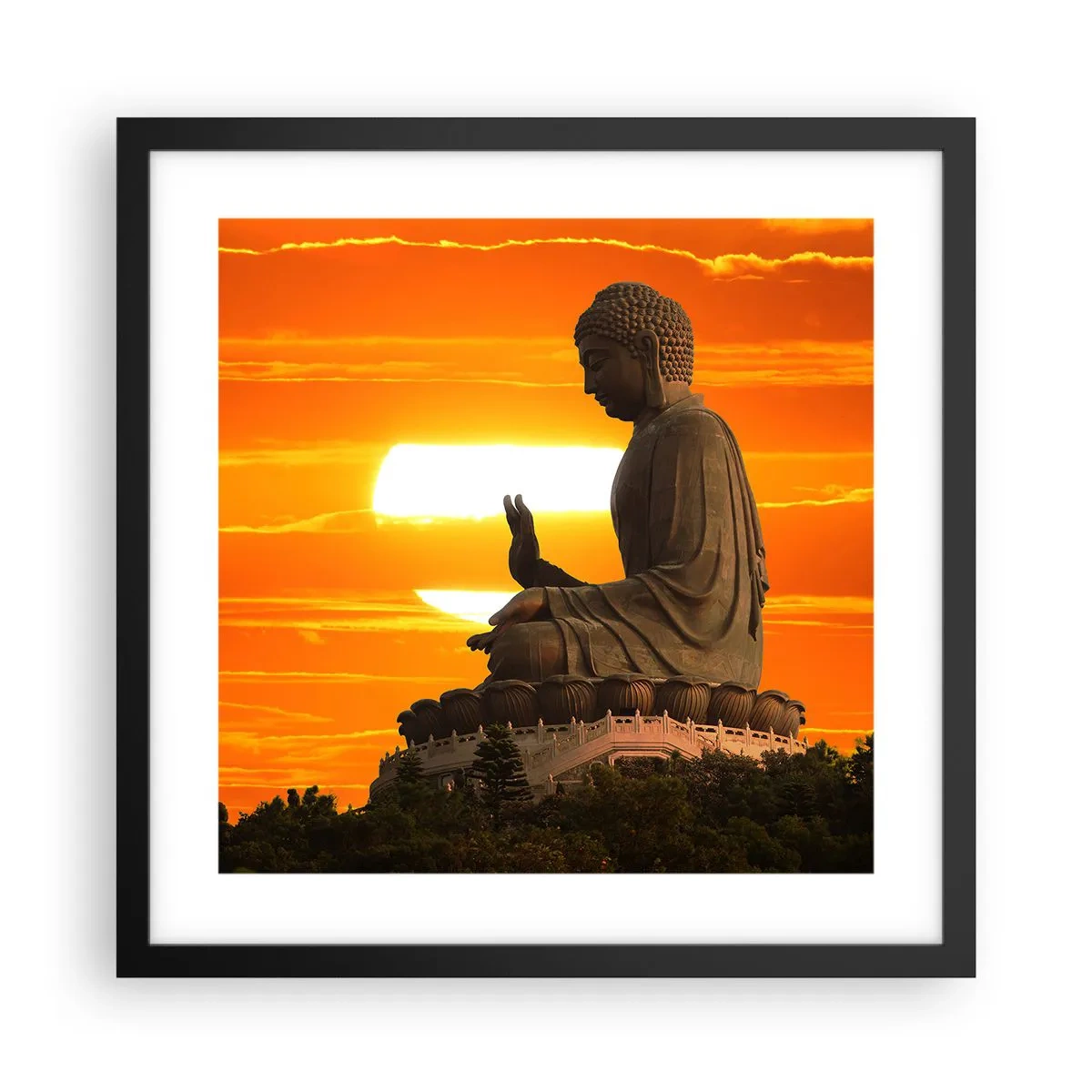 Poster in cornice nera - Senza paura davanti al mondo - 40x40 cm