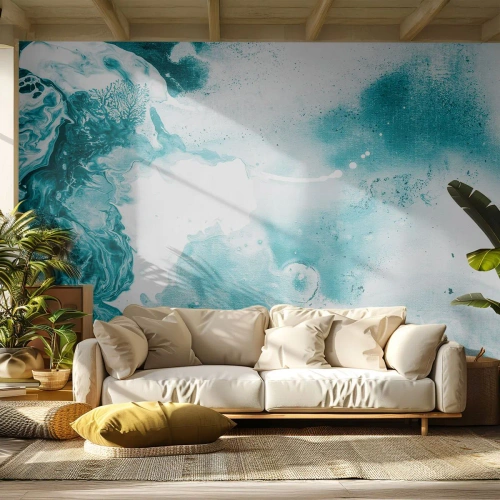 Fotomurali Premium Sand - Palude blu - Astrazione, Pezzo, Arte Moderna. - 250x175 cm