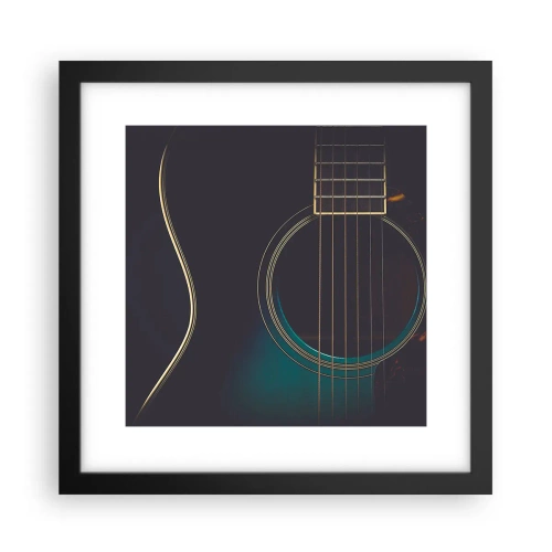 Poster in cornice nera - L'attimo prima del suono - 30x30 cm