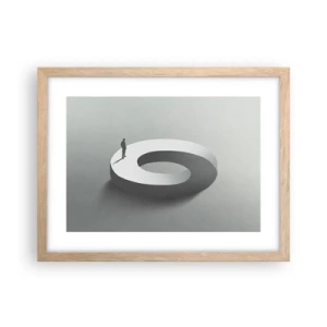 Poster in cornice rovere chiaro - Prova a cavartela - 40x30 cm