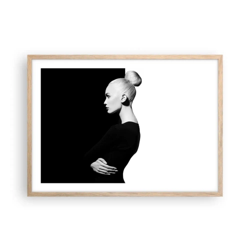 Poster in cornice rovere chiaro - Semplicemente donna - 70x50 cm