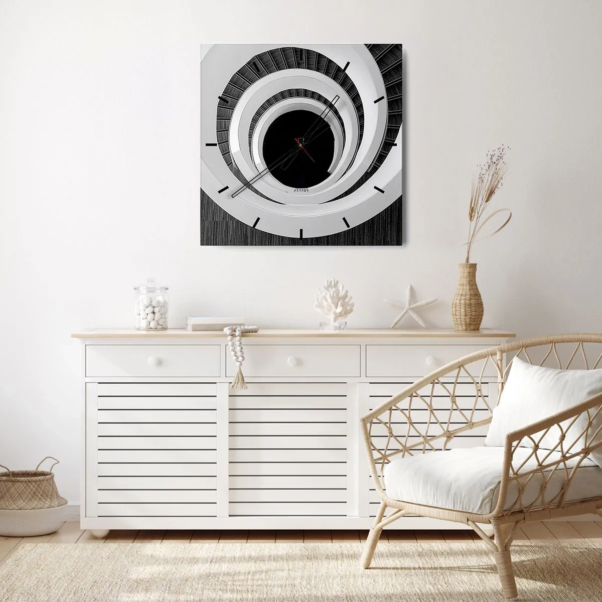 Orologio da parete - Orologio in Vetro - Verso l'essenza delle cose - 40x40 cm