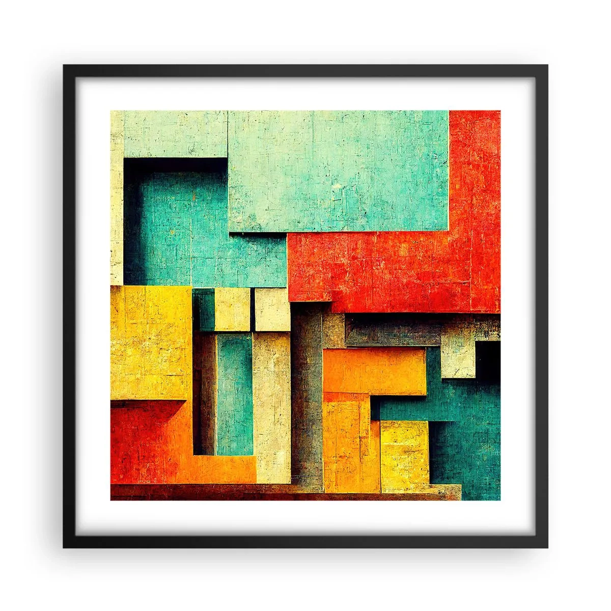 Poster in cornice nera - Il festival degli angoli retti - 50x50 cm