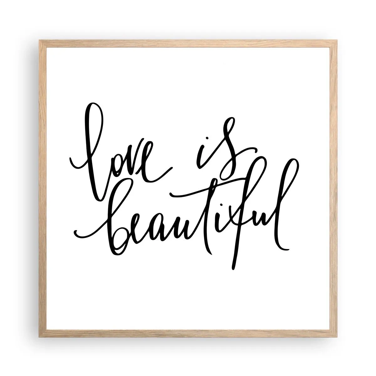 Poster in cornice rovere chiaro - Leggi e ripeti - 60x60 cm