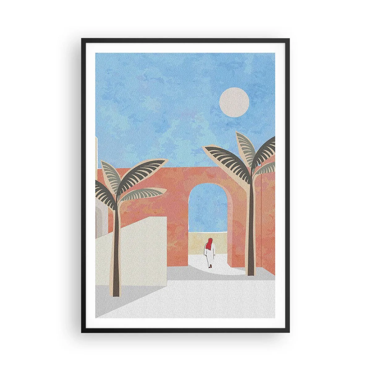 Poster in cornice nera - Giornata araba - 70x100 cm