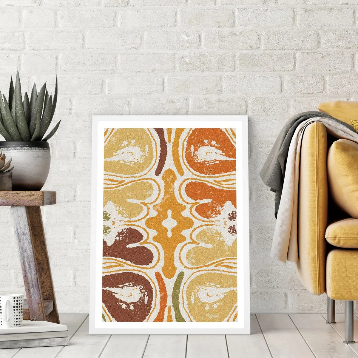 Poster in cornice bianca - Astrazione sentimentale - 70x100 cm