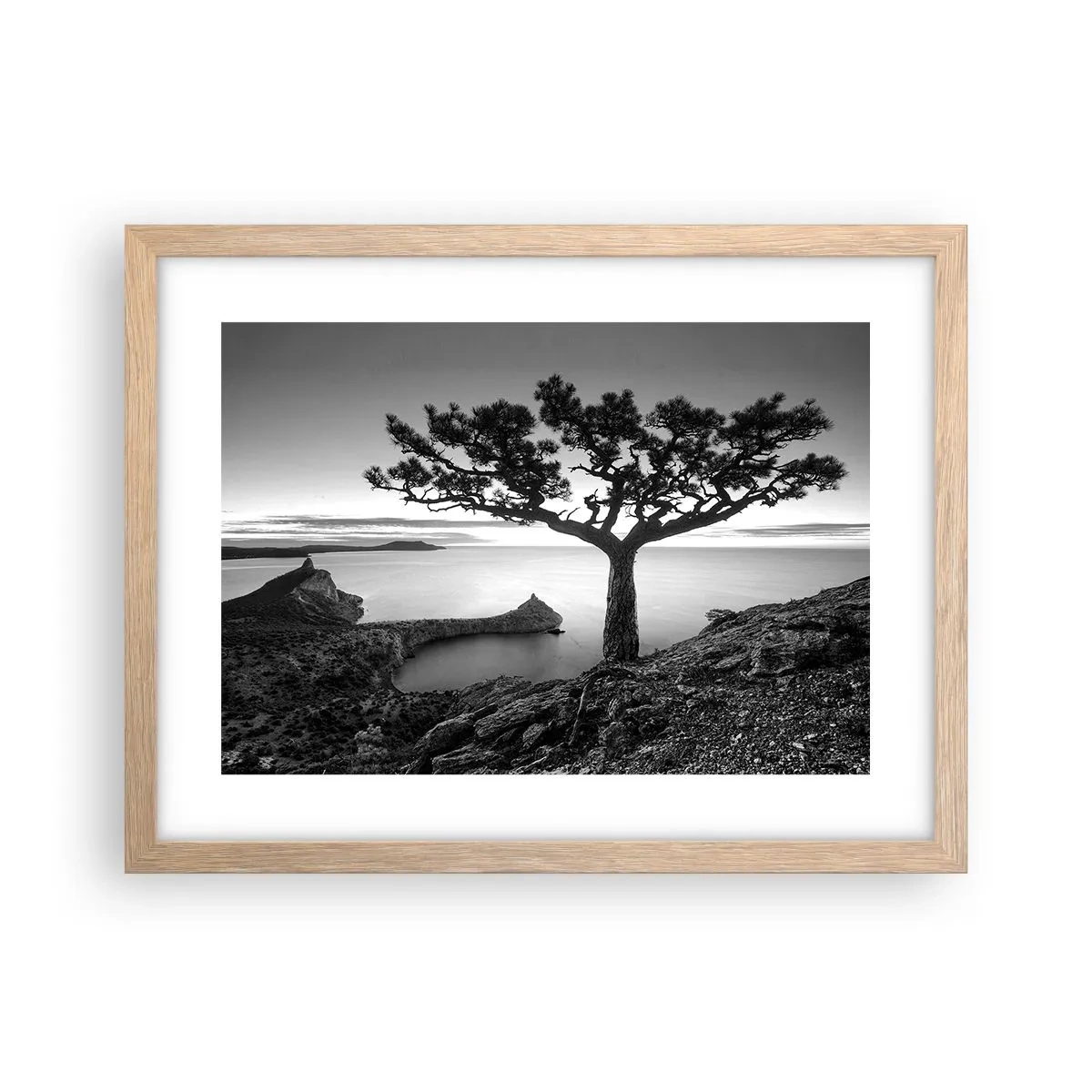 Poster in cornice rovere chiaro - Pace fino all'orizzonte - 40x30 cm