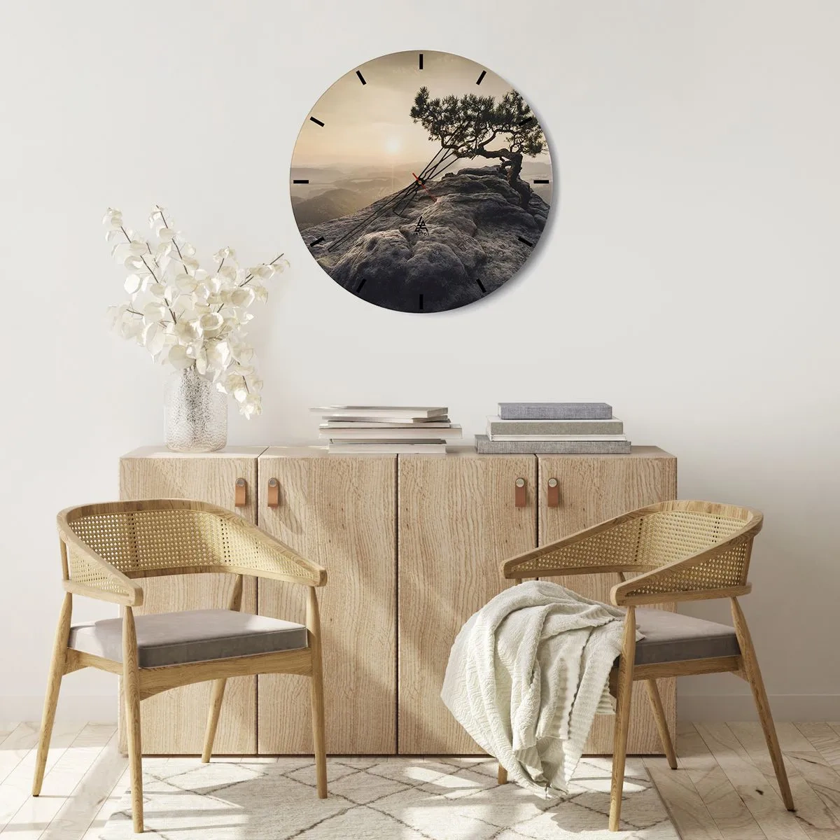 Orologio da parete - Orologio in Vetro - La vita vince sempre - 30x30 cm