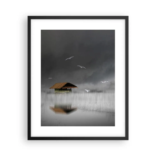 Poster in cornice nera - Riparo dalla pioggia - 40x50 cm