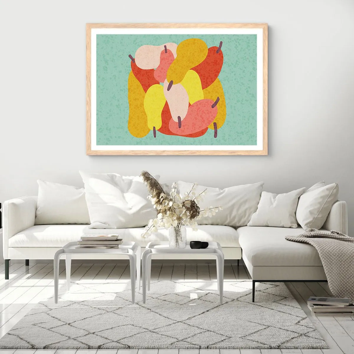 Poster in cornice rovere chiaro - Assaggia il sole estivo - 100x70 cm