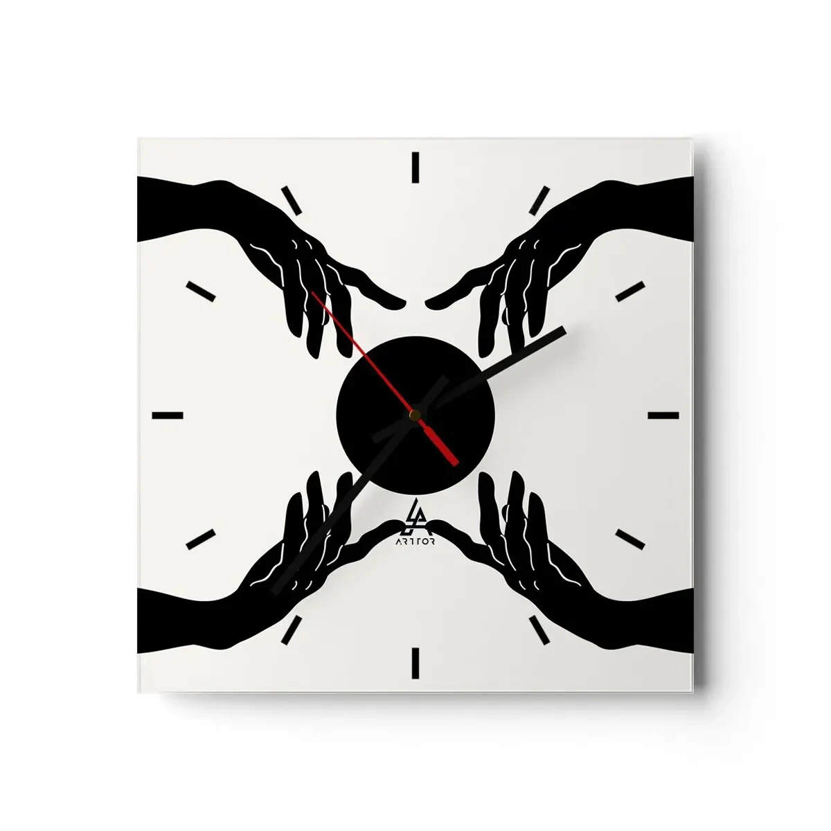 Orologio da parete - Orologio in Vetro - Segno misterioso - 40x40 cm