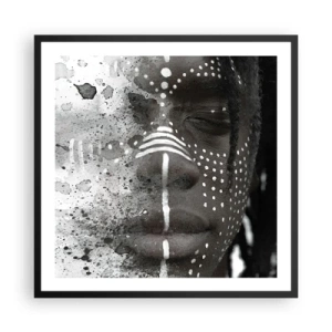 Poster in cornice nera - Scopri lo spirito primordiale - 60x60 cm