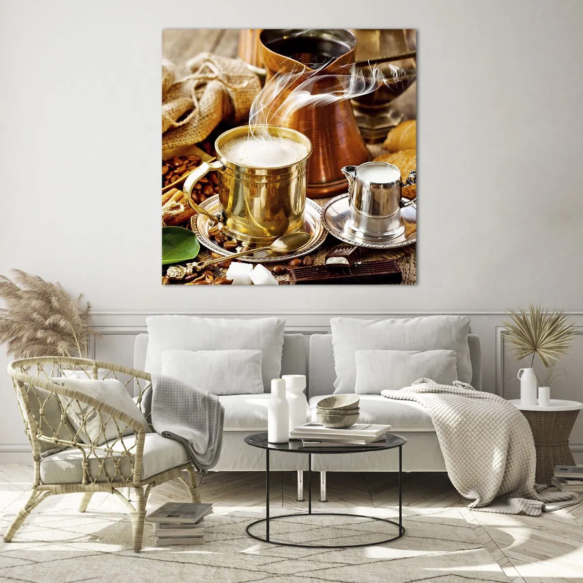 Quadro su vetro - Buona giornata! - 60x60 cm