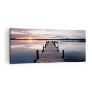 Quadro su tela - Stampe su Tela - Il silenzioso confine del giorno e della notte - 100x40 cm