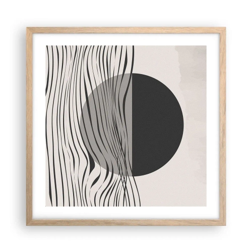 Poster in cornice rovere chiaro - Composizione a metà - 50x50 cm