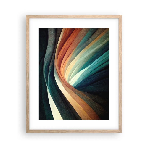 Poster in cornice rovere chiaro - Intessuto di colore - 40x50 cm