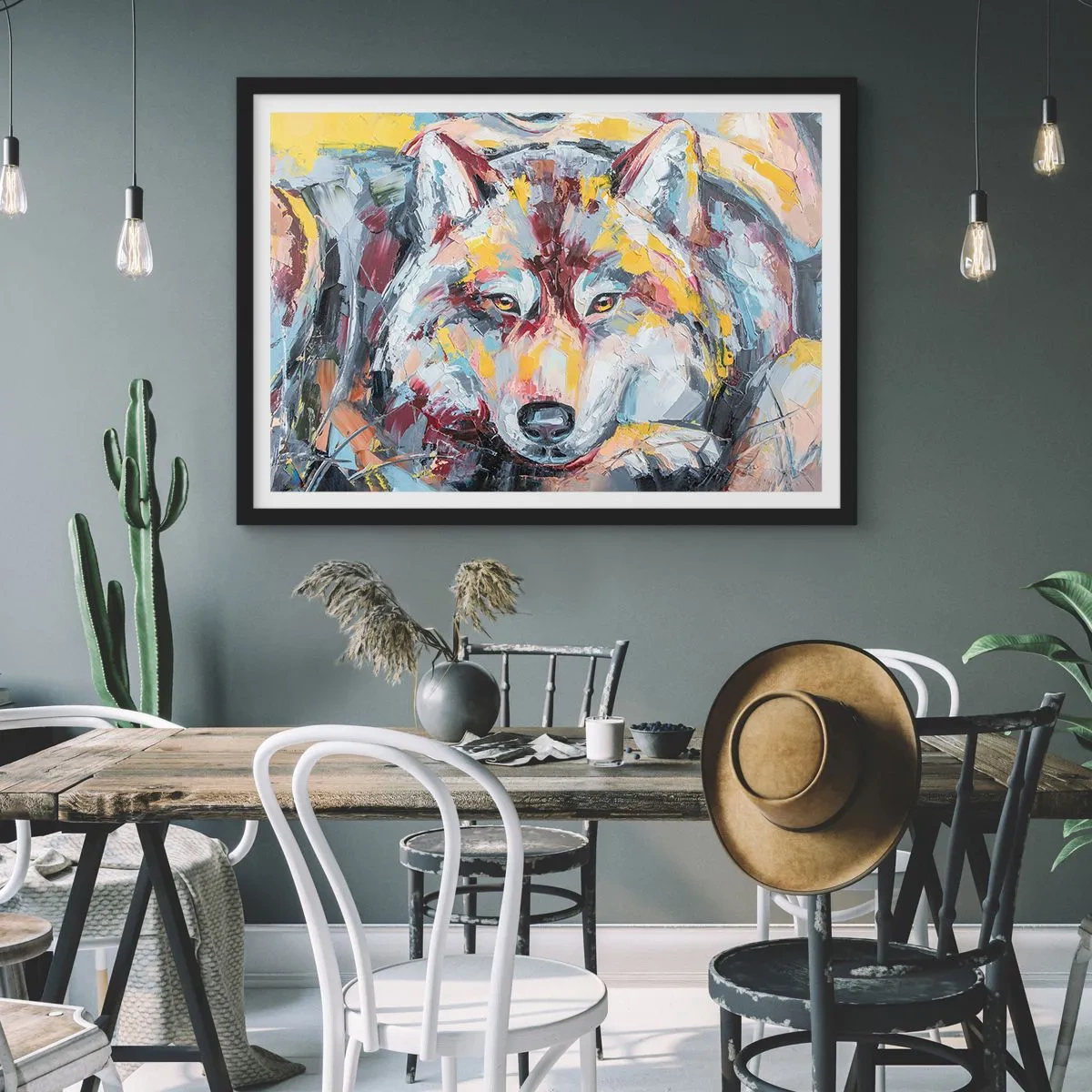 Poster in cornice nera - Pace tra i suoi - 50x40 cm