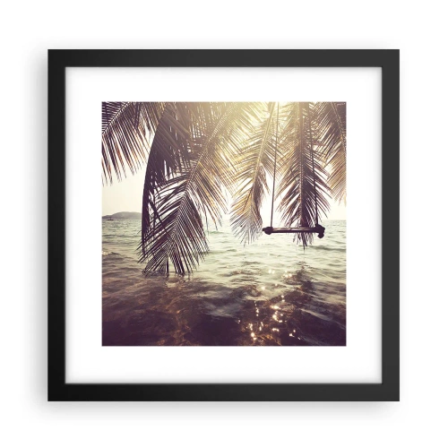 Poster in cornice nera - Si può dondolare tra le nuvole a volontà - 30x30 cm
