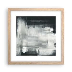 Poster in cornice rovere chiaro - Tessuto in verticale e in orizzontale - 30x30 cm