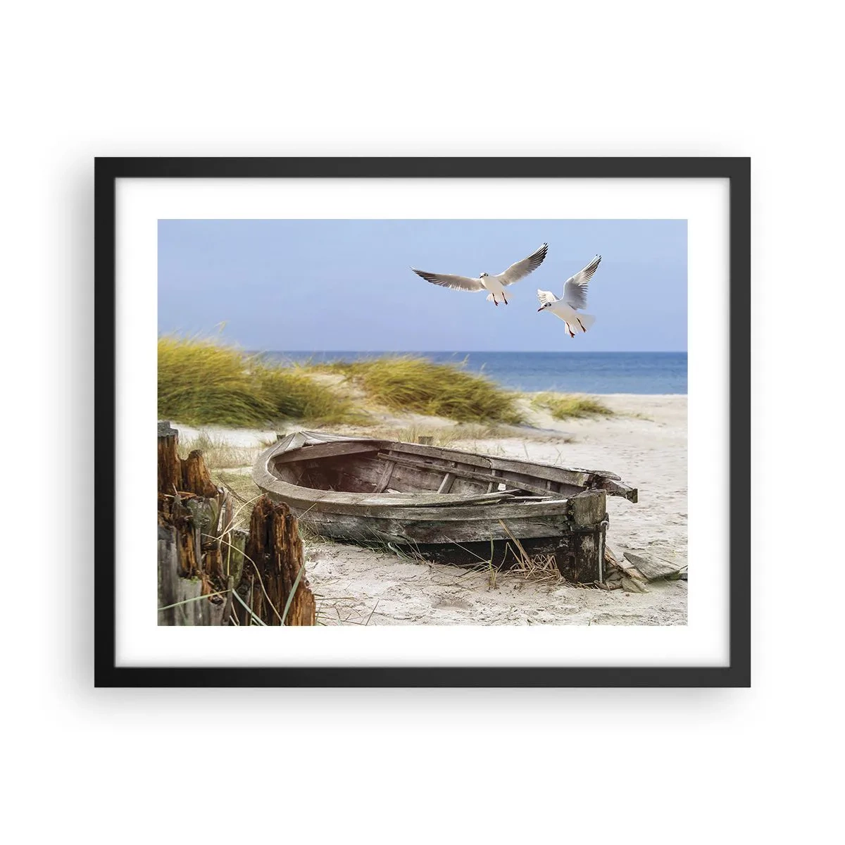 Poster in cornice nera - Bagnate dal vento - 50x40 cm