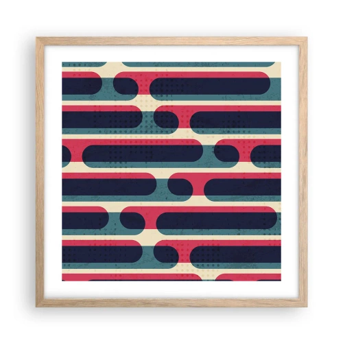 Poster in cornice rovere chiaro - Avanti fino in fondo - 50x50 cm