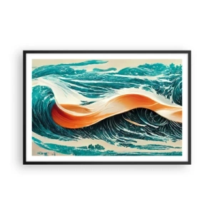 Poster in cornice nera - Il sogno del surfista - 91x61 cm