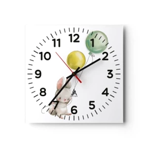 Orologio da parete - Orologio in Vetro - Volo anch'io! - 40x40 cm
