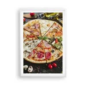 Poster in cornice bianca - Ventaglio di gusti - 61x91 cm