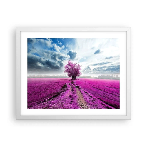 Poster in cornice bianca - Brughiera selvatica - 50x40 cm