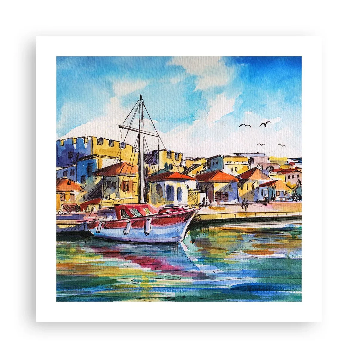 Poster - Un colorato pomeriggio - 50x50 cm