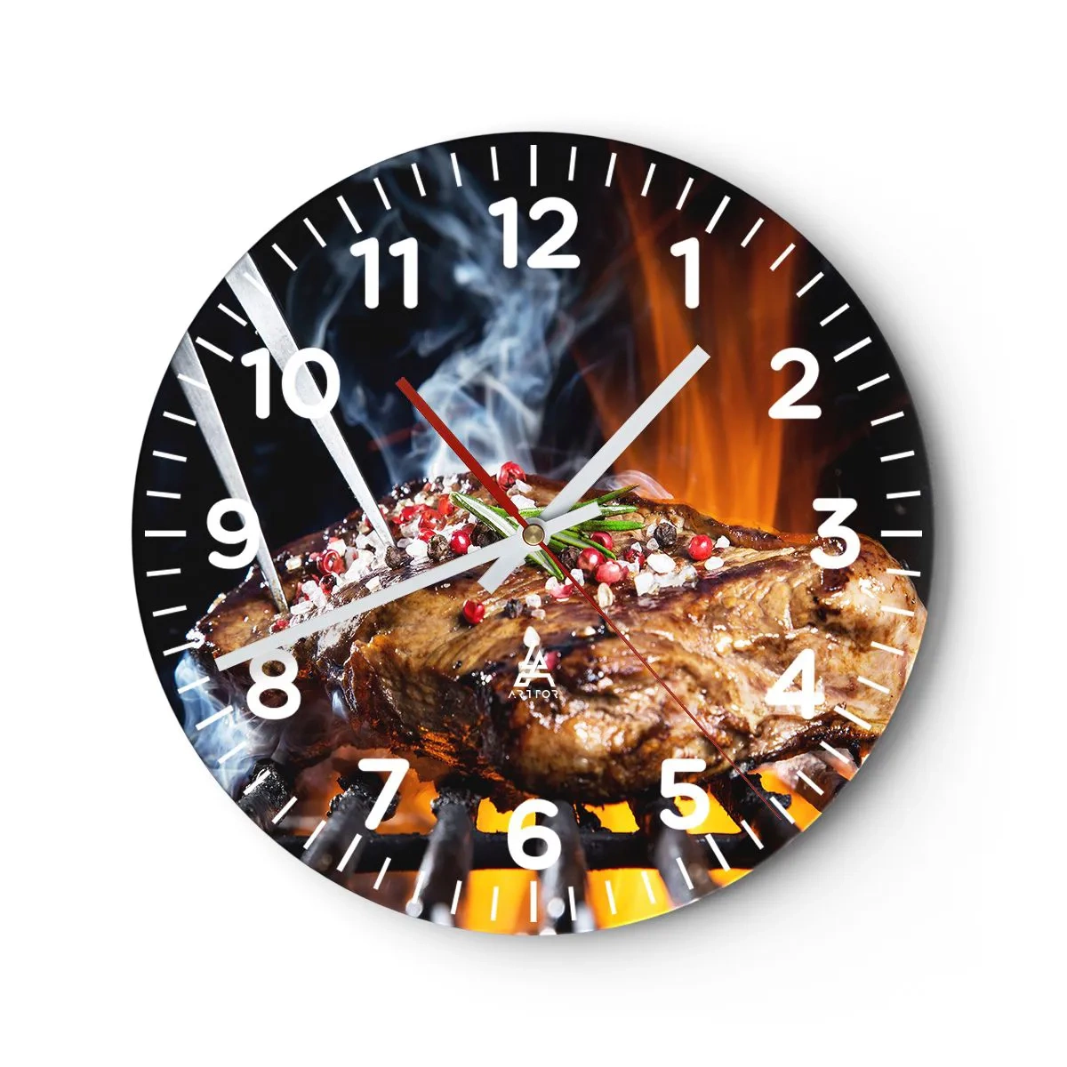 Orologio da parete - Orologio in Vetro - Succosa e profumata - 40x40 cm