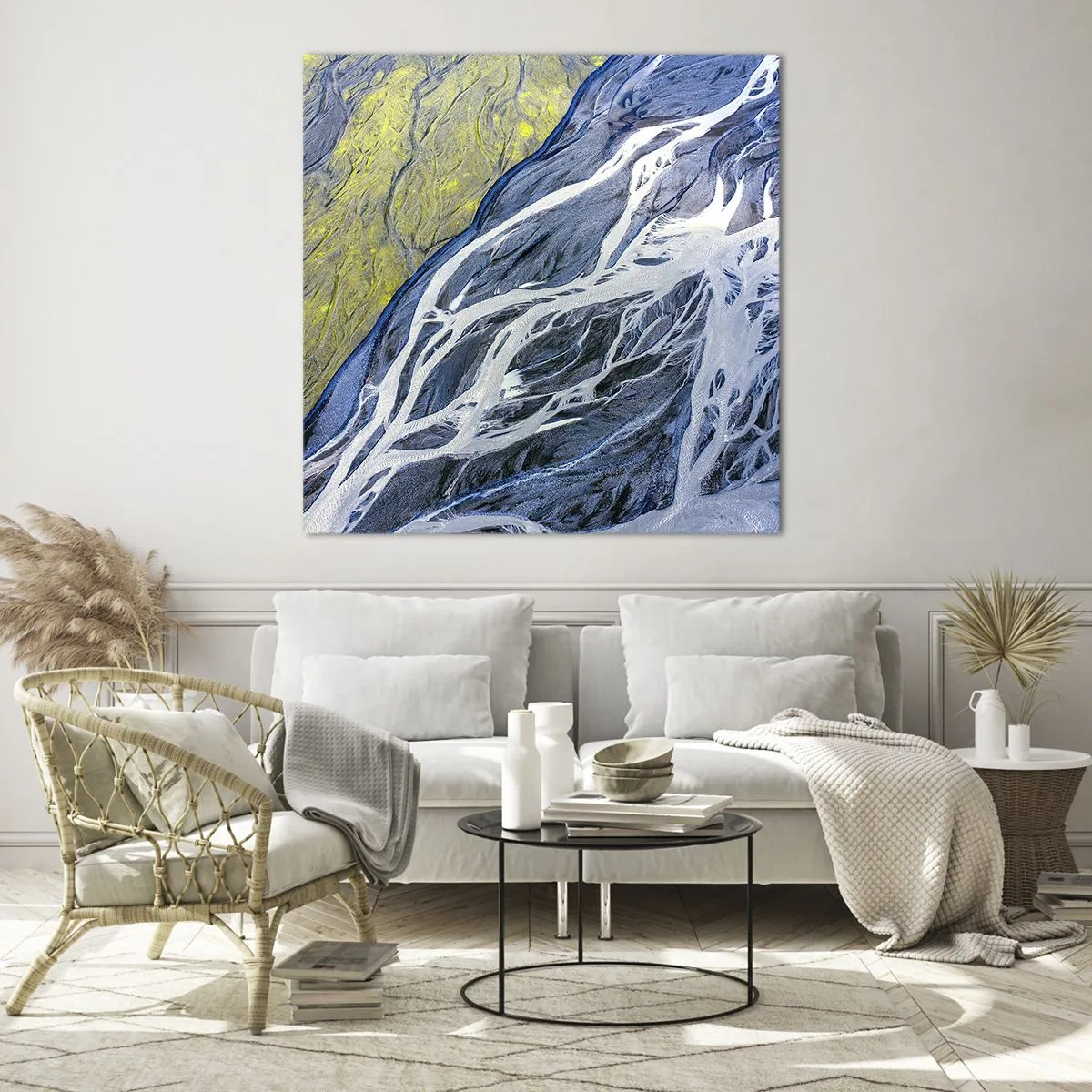 Quadro su vetro - Le pitture rupestri della natura - 70x70 cm